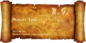 Musch Ida névjegykártya